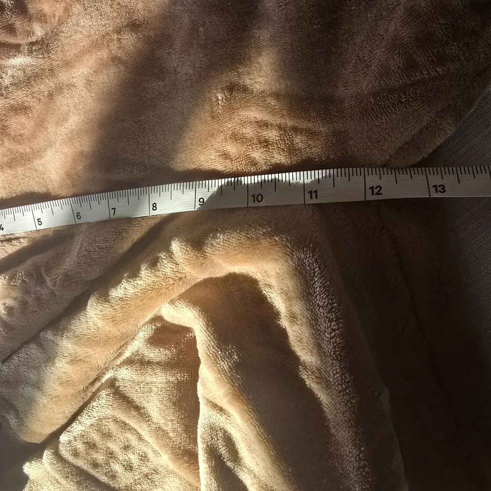 Muk Luks Loungewear Sherpa Pjs Long Sleeve Pant Set L Soft Copper Brown Sleep